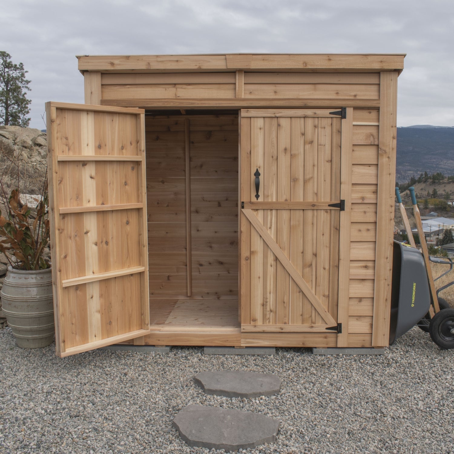 8' x 4' GardenSaver Storage Shed - Double Doors Metal Roof