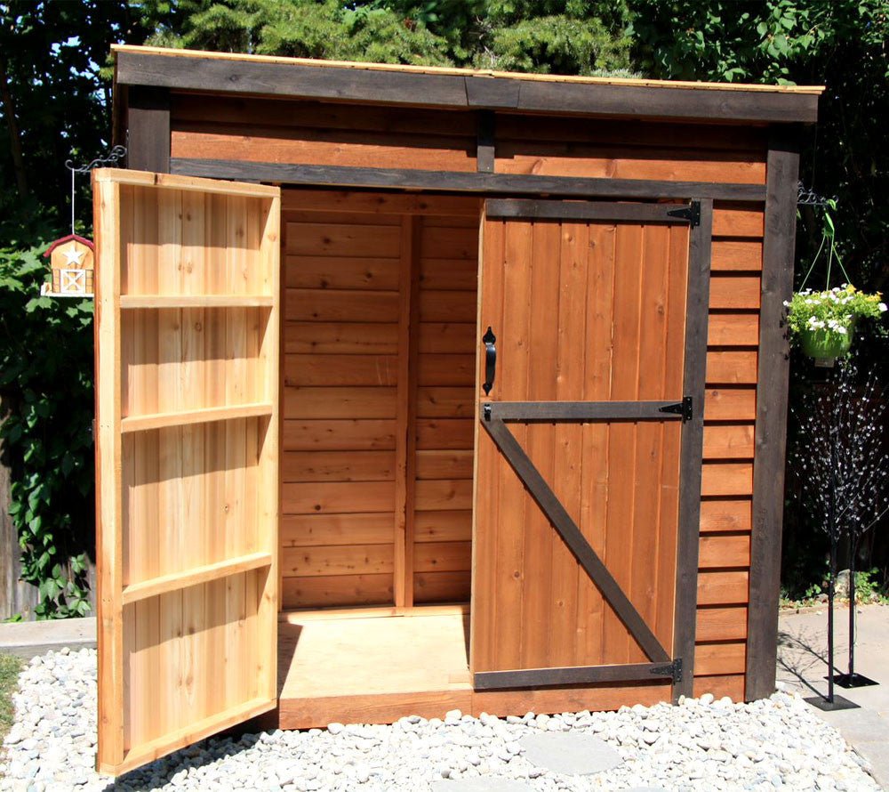 8' x 4' GardenSaver Storage Shed - Double Doors Metal Roof