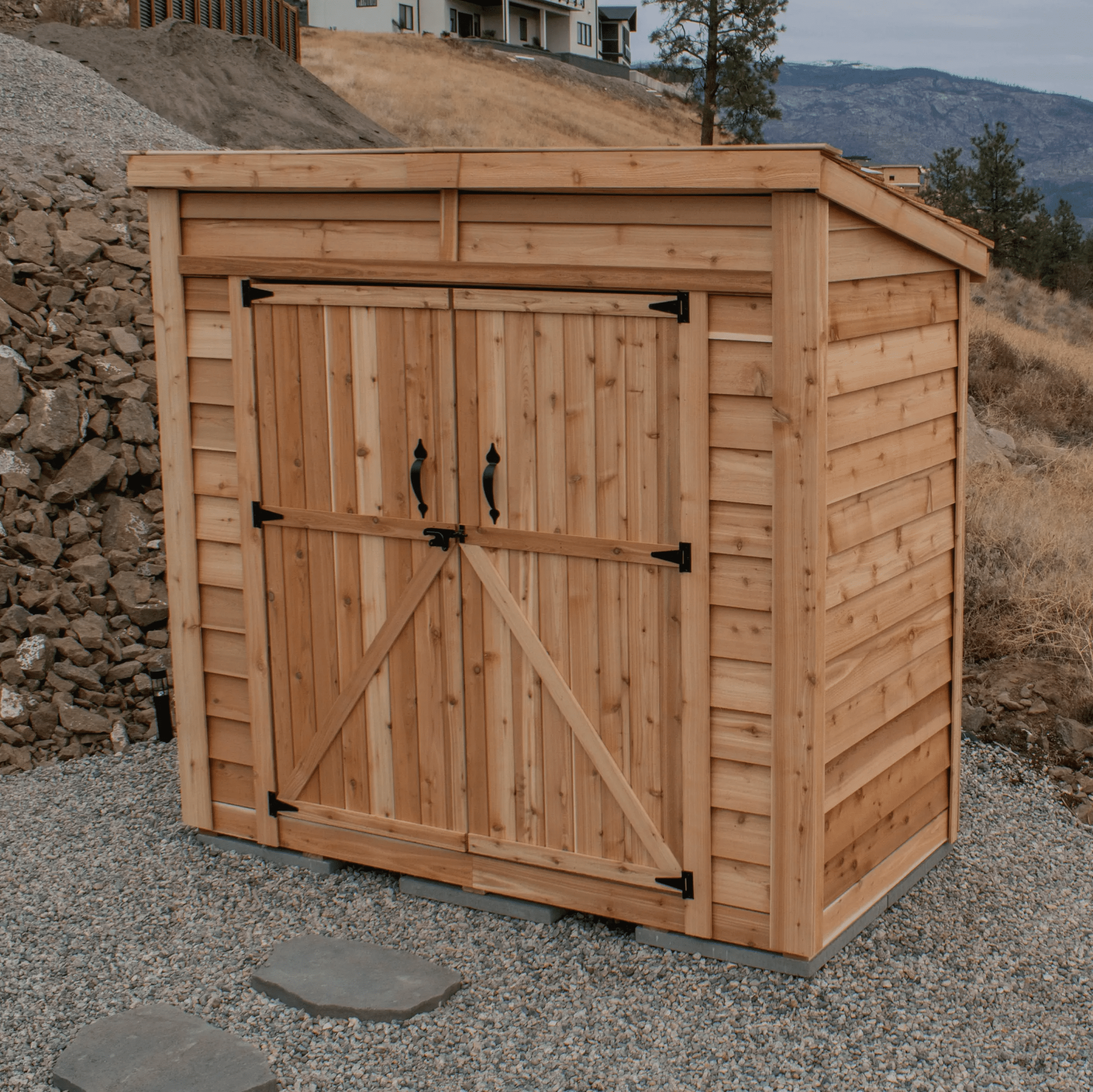8' x 4' GardenSaver Storage Shed - Double Doors Metal Roof option3