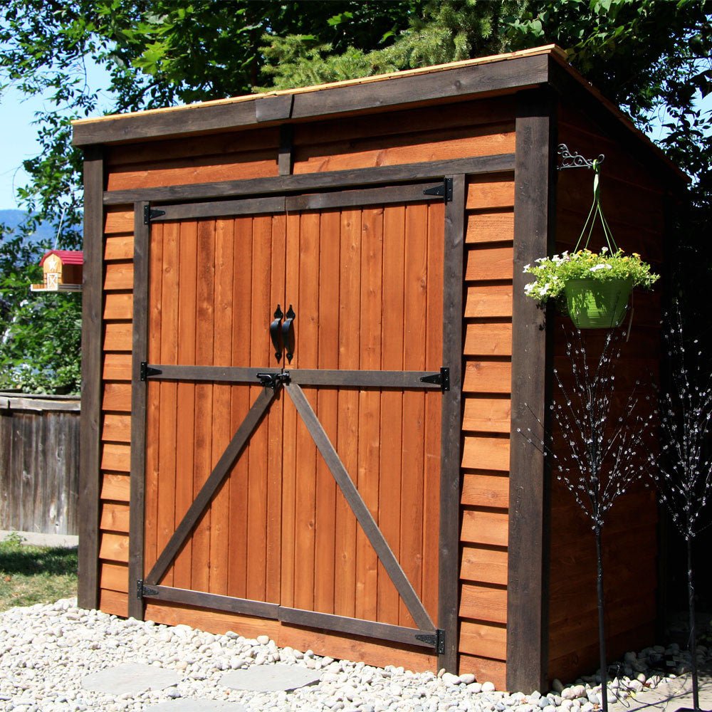 8' x 4' GardenSaver Storage Shed - Double Doors Metal Roof