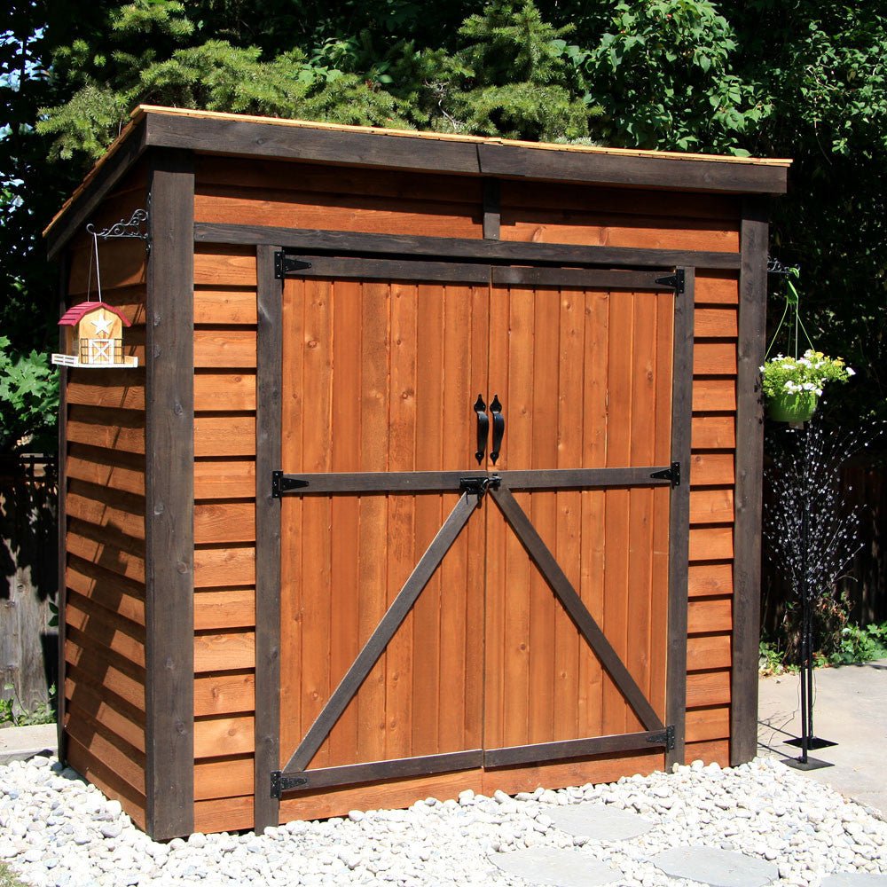 8' x 4' GardenSaver Storage Shed - Double Doors Metal Roof