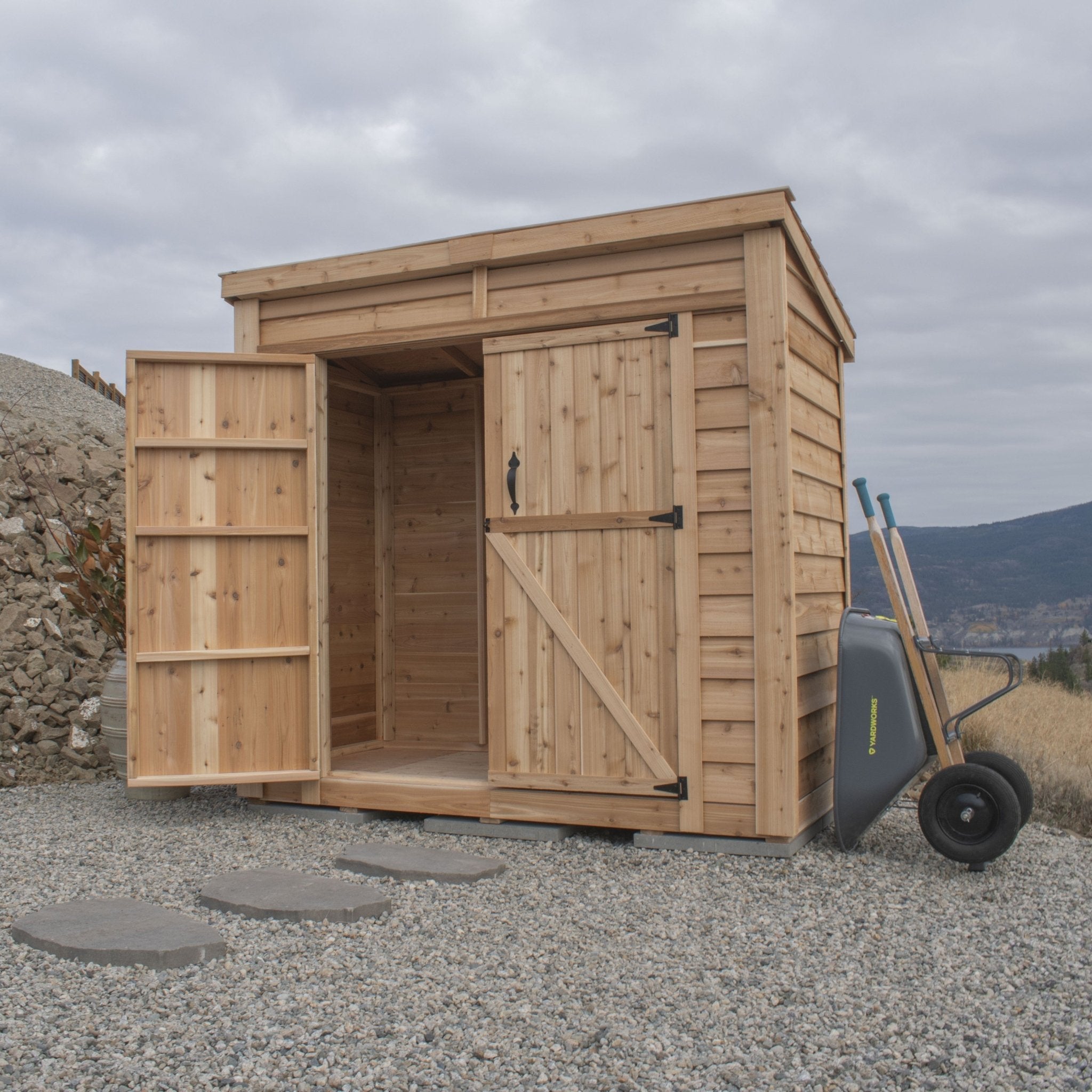 8' x 4' GardenSaver Storage Shed - Double Doors Metal Roof