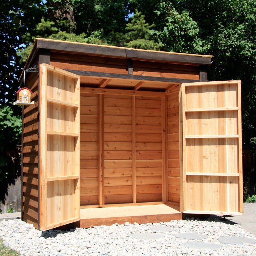 8' x 4' GardenSaver Storage Shed - Double Doors Metal Roof