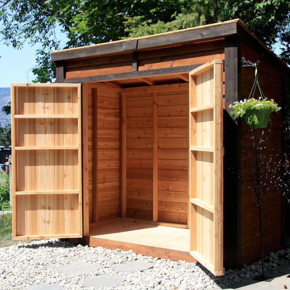 8' x 4' GardenSaver Storage Shed - Double Doors Metal Roof