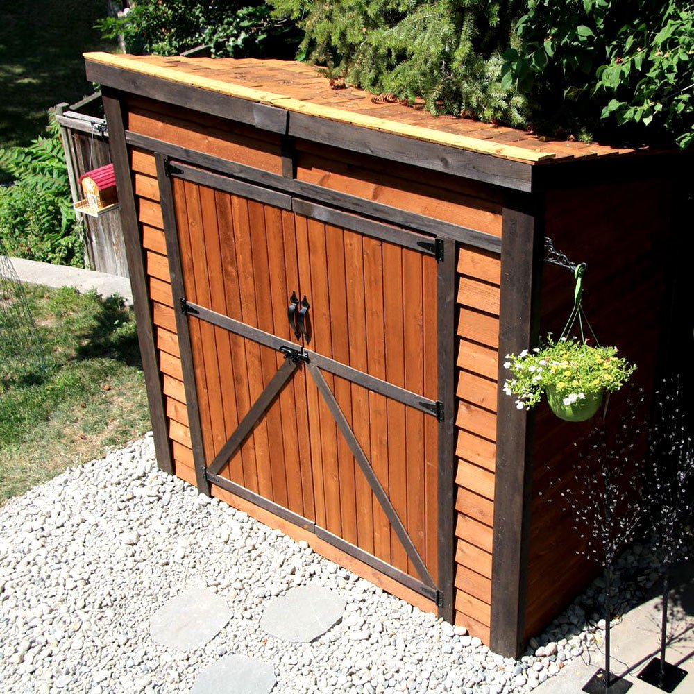 8' x 4' GardenSaver Storage Shed - Double Doors Metal Roof