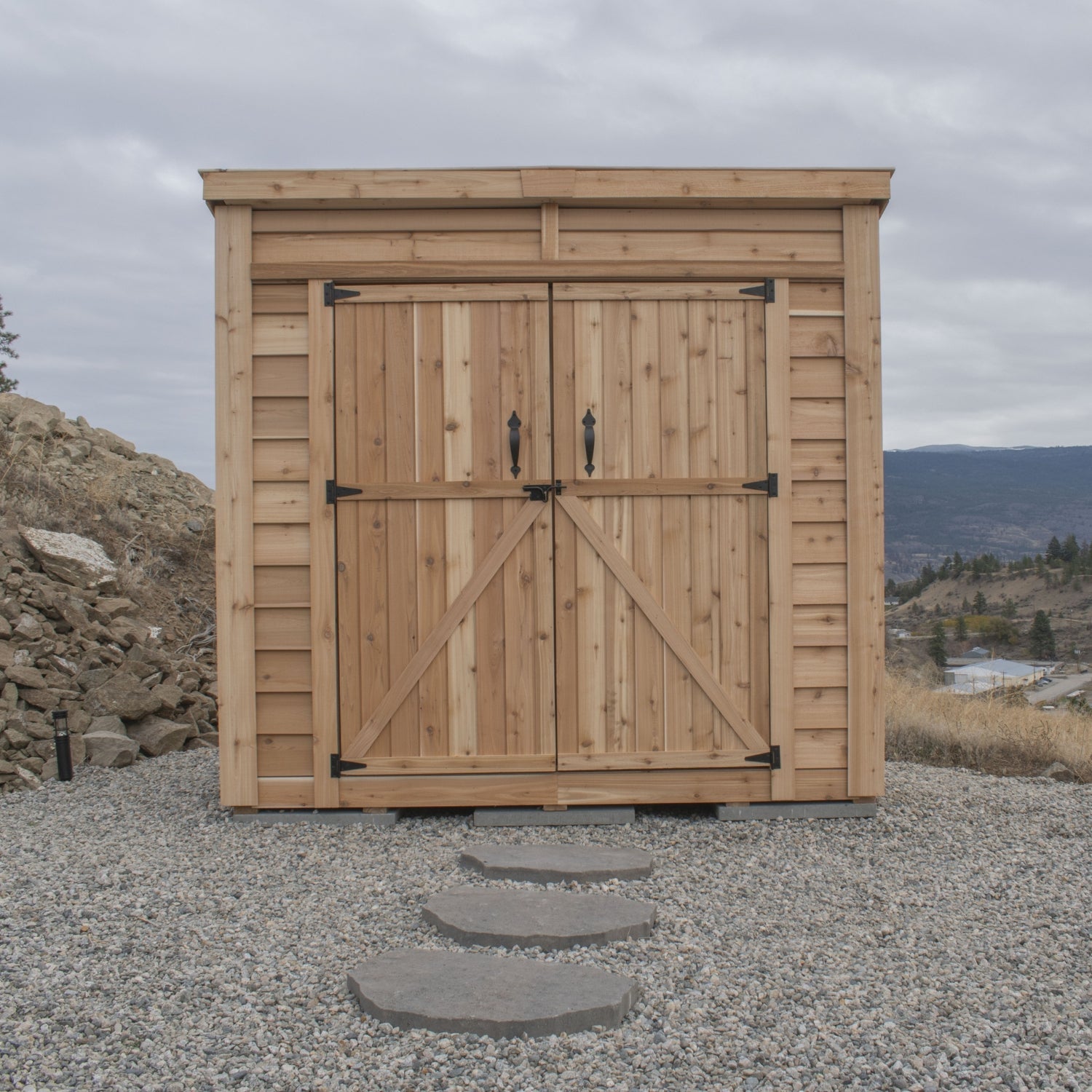 8' x 4' GardenSaver Storage Shed - Double Doors Metal Roof
