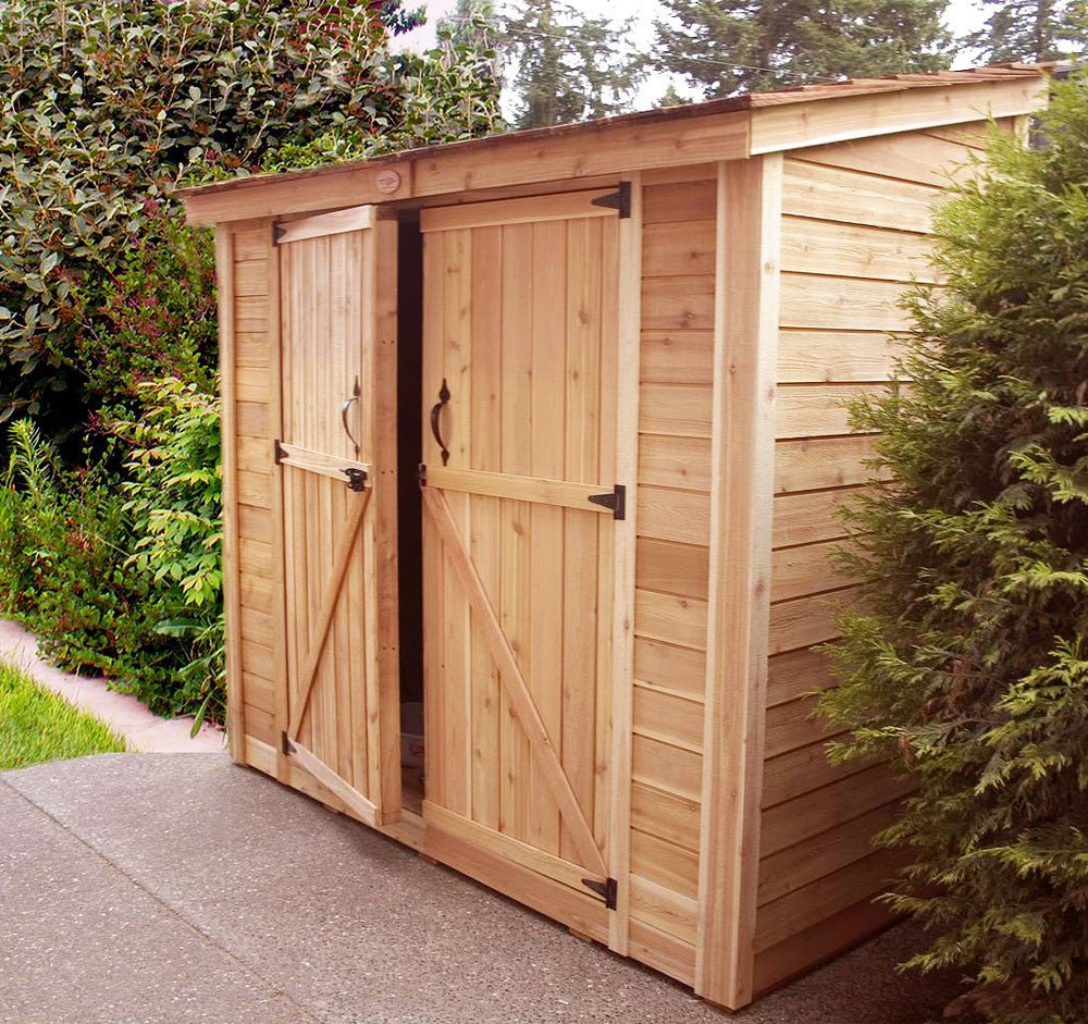 8' x 4' SpaceSaver Storage Shed - Double Doors Metal Roof