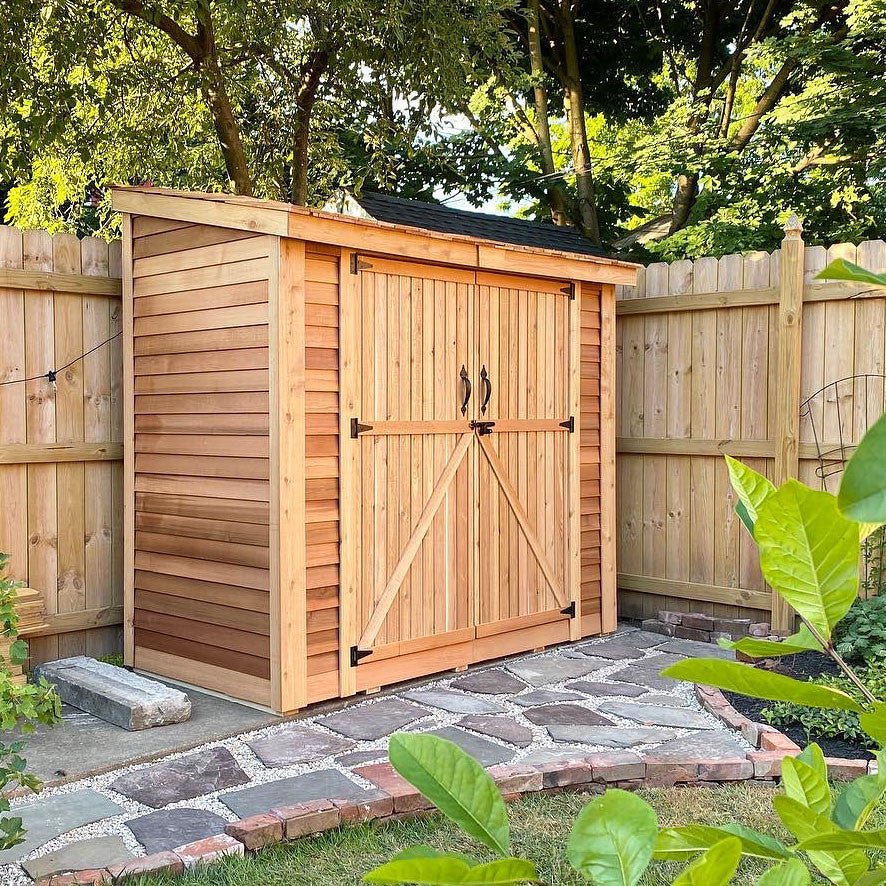 8' x 4' SpaceSaver Storage Shed - Double Doors Metal Roof option3