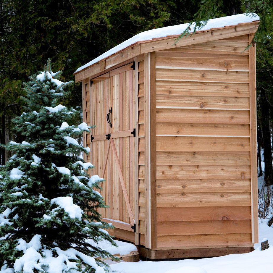 8' x 4' SpaceSaver Storage Shed - Double Doors Metal Roof