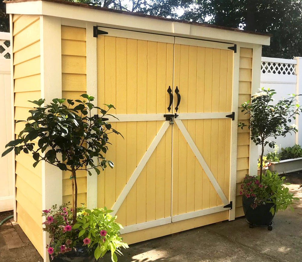 8' x 4' SpaceSaver Storage Shed - Double Doors Metal Roof