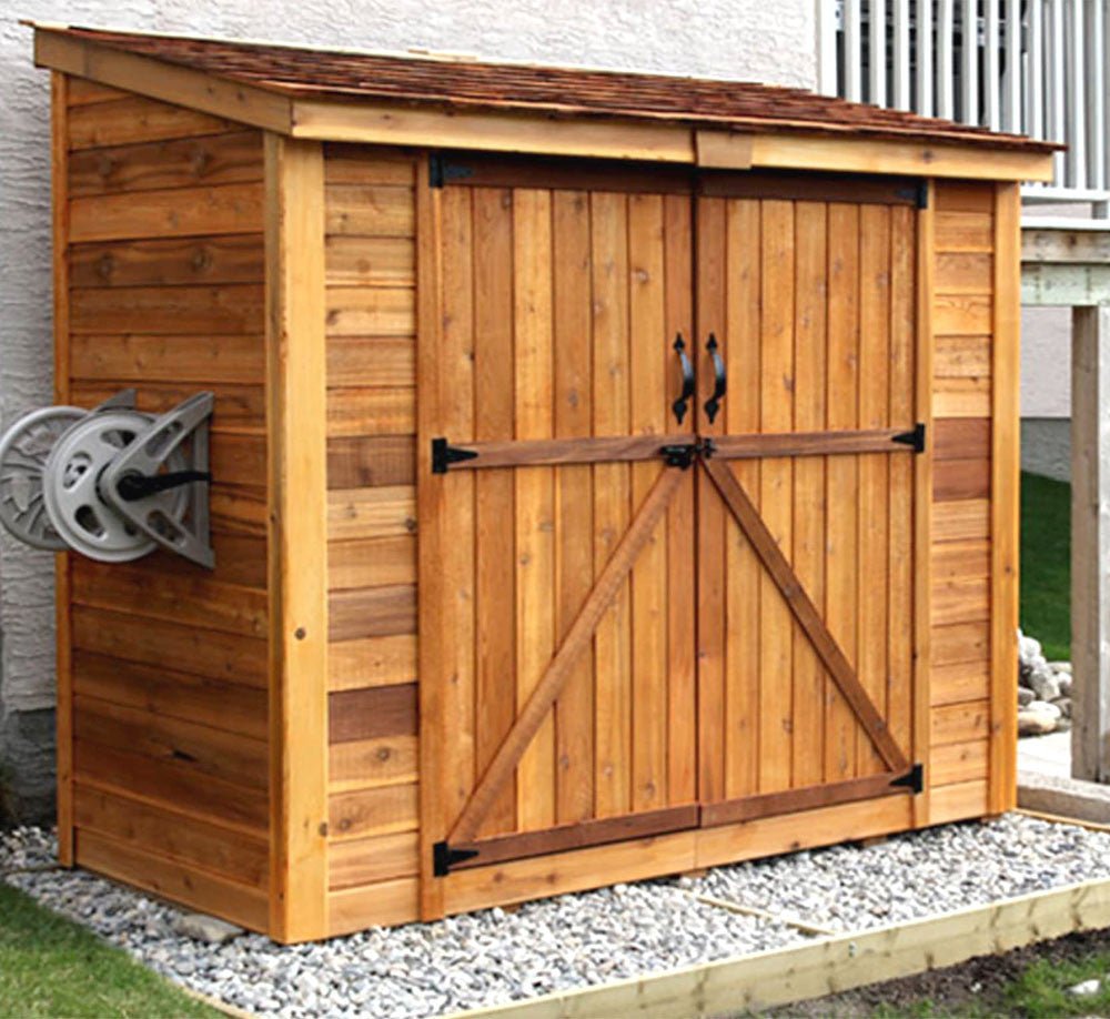 8' x 4' SpaceSaver Storage Shed - Double Doors Metal Roof