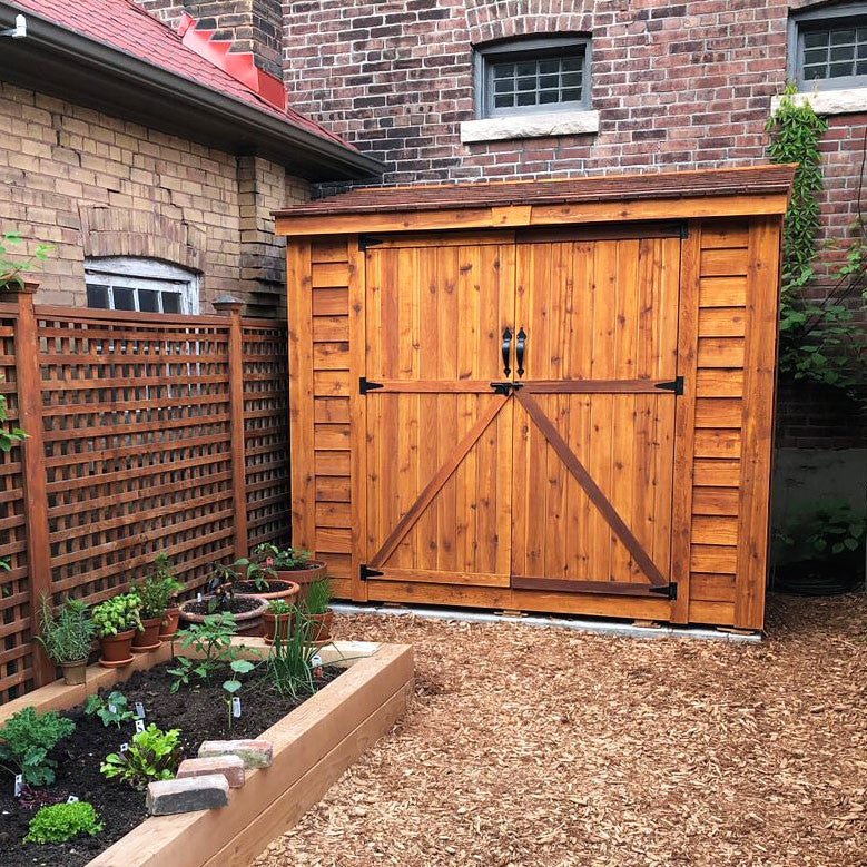 8' x 4' SpaceSaver Storage Shed - Double Doors Metal Roof