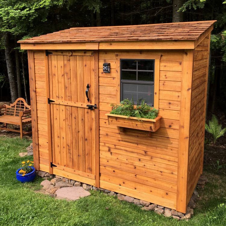 8' x 4' SpaceSaver Storage Shed - Single Door Metal Roof