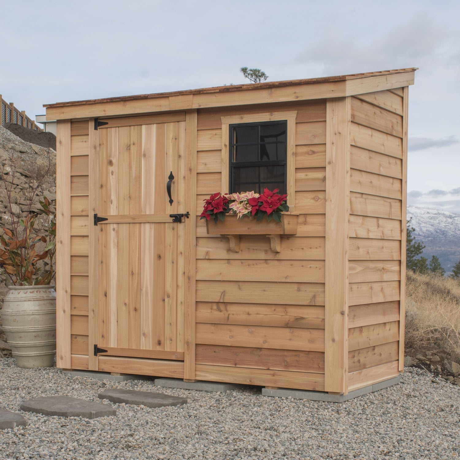 8' x 4' SpaceSaver Storage Shed - Single Door Metal Roof