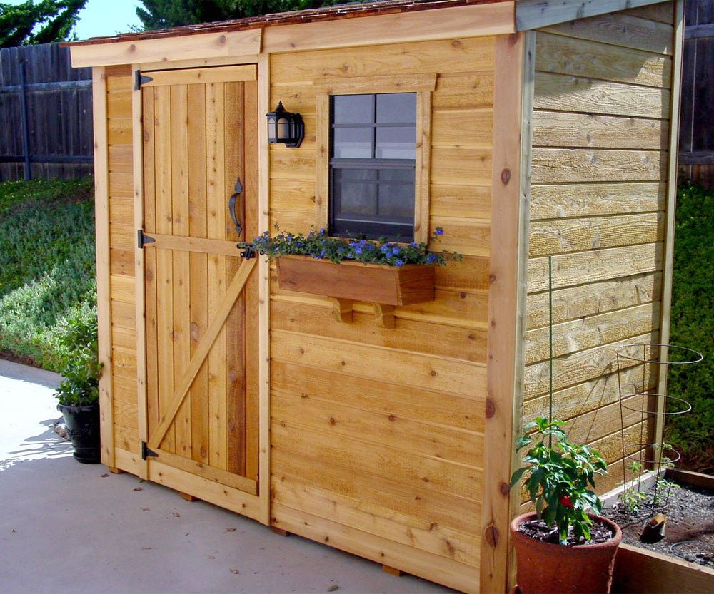 8' x 4' SpaceSaver Storage Shed - Single Door Metal Roof