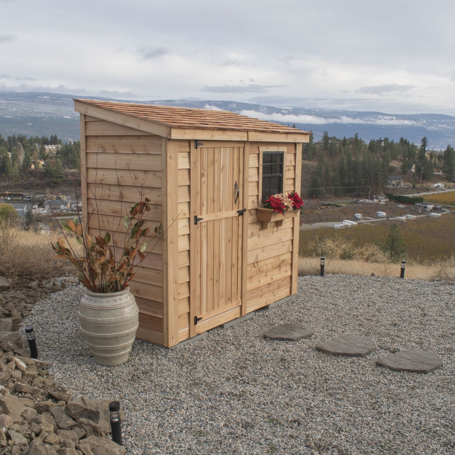 8' x 4' SpaceSaver Storage Shed - Single Door Metal Roof