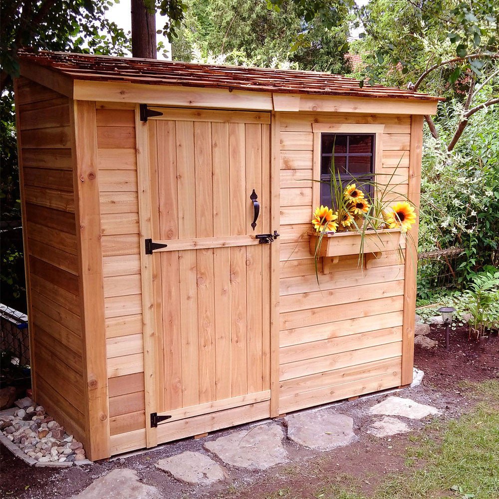 8' x 4' SpaceSaver Storage Shed - Single Door Metal Roof