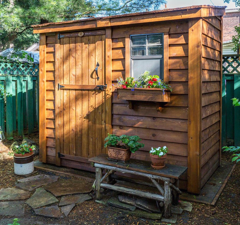 8' x 4' SpaceSaver Storage Shed - Single Door Metal Roof