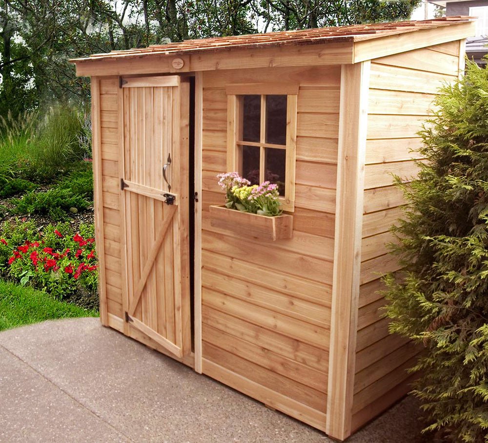 8' x 4' SpaceSaver Storage Shed - Single Door Metal Roof