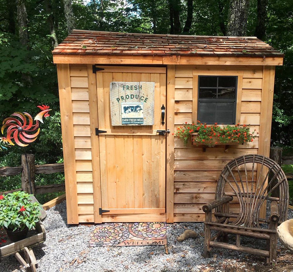 8' x 4' SpaceSaver Storage Shed - Single Door Metal Roof