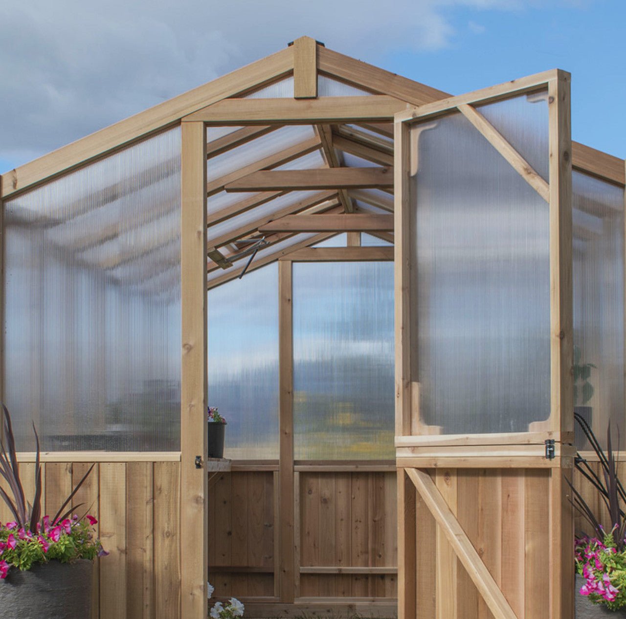 8' x 8' Cedar Greenhouse