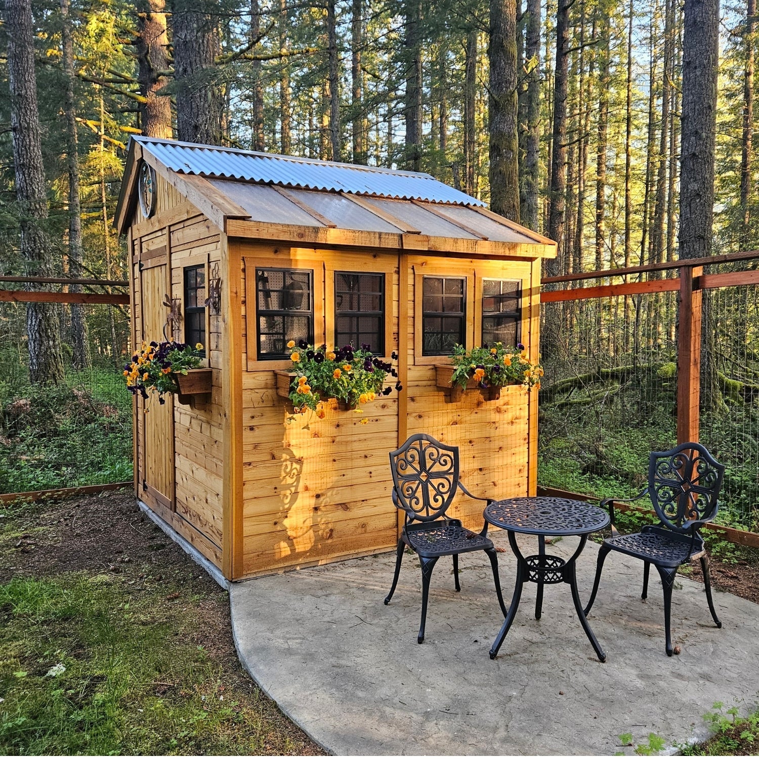 8' x 8' SunShed Garden Shed Cedar Shingle Roof