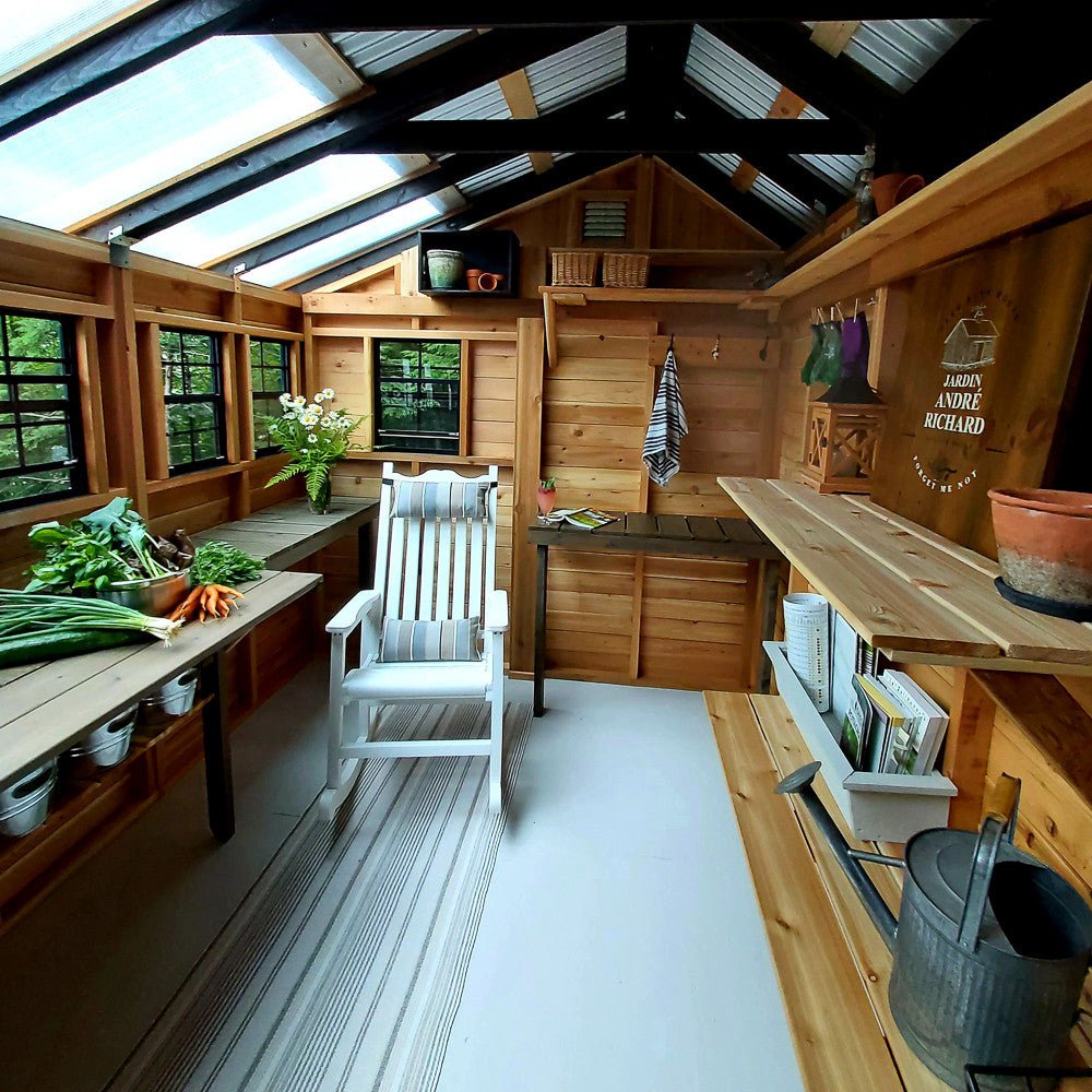 8' x 8' SunShed Garden Shed Cedar Shingle Roof