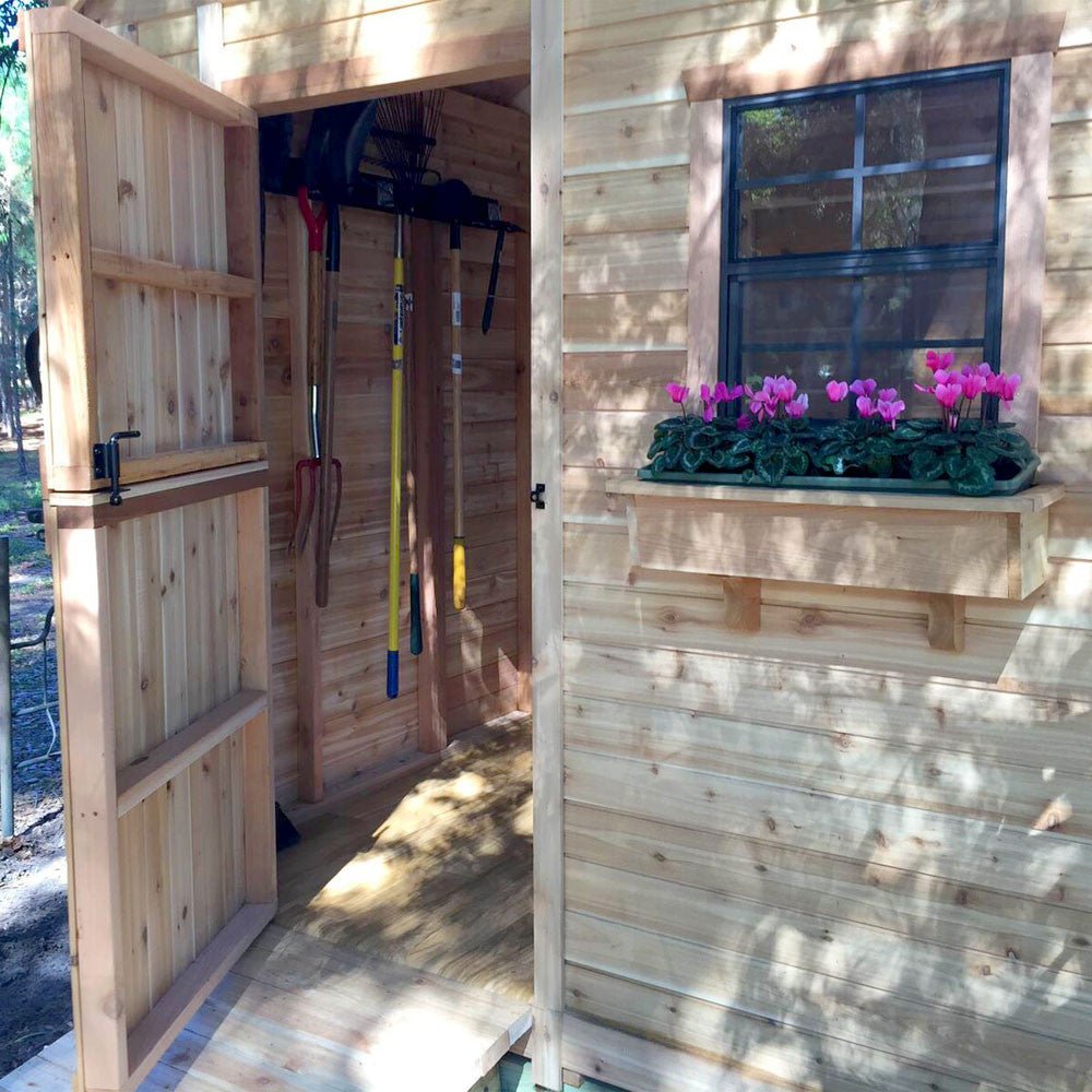 8' x 8' SunShed Garden Shed Cedar Shingle Roof