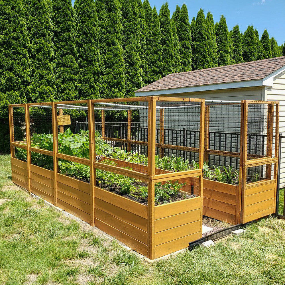 Deer Proof Cedar Complete Raised Garden Bed Kit - 8' x 16'
