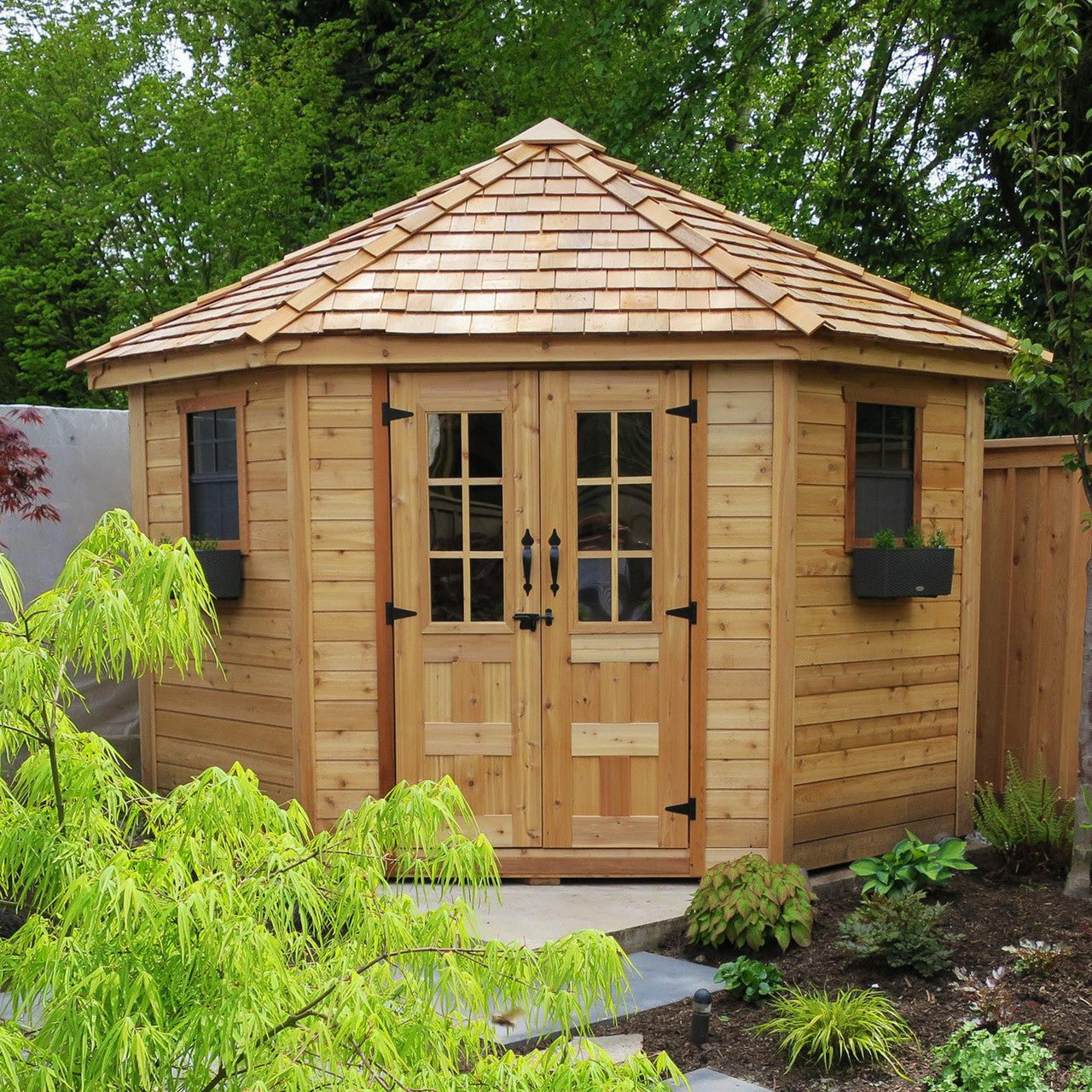 9' x 9' Western Red Cedar – Penthouse Shed option3