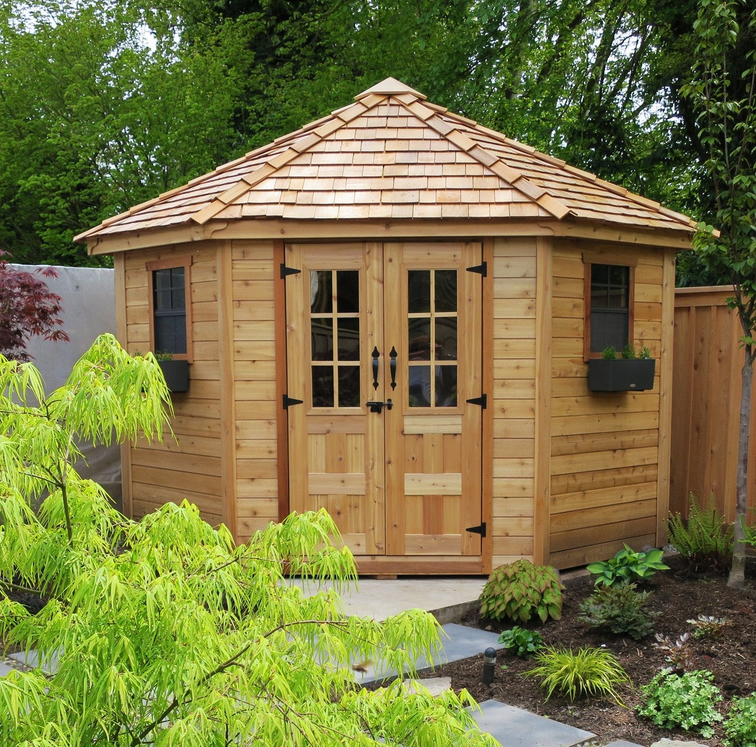 9' x 9' Western Red Cedar – Penthouse Shed option3