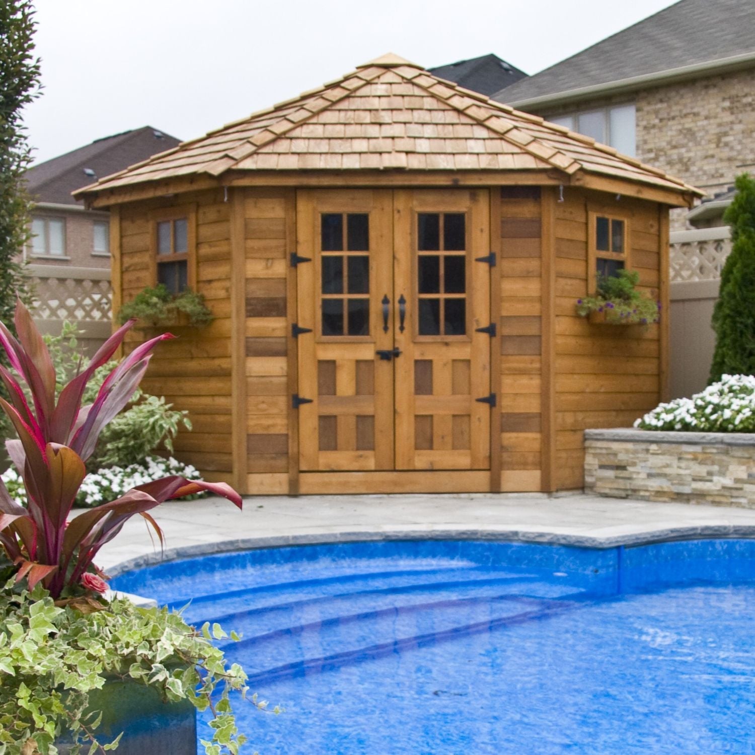 9' x 9' Western Red Cedar – Penthouse Shed option3