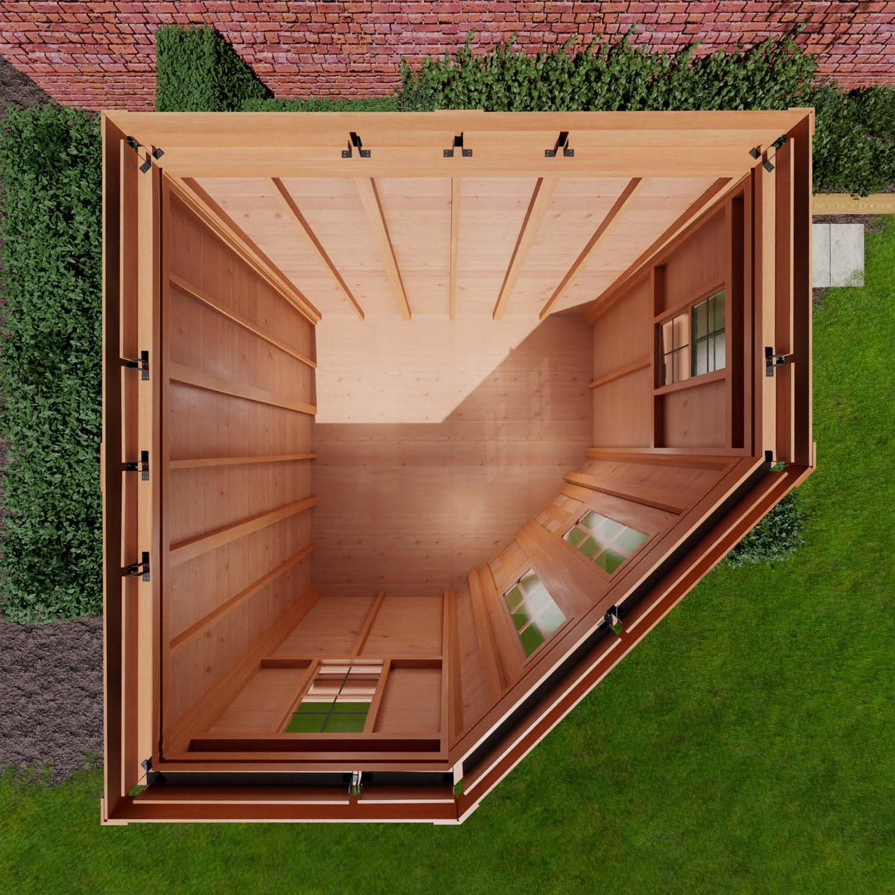 9' x 9' Western Red Cedar – Penthouse Shed option3