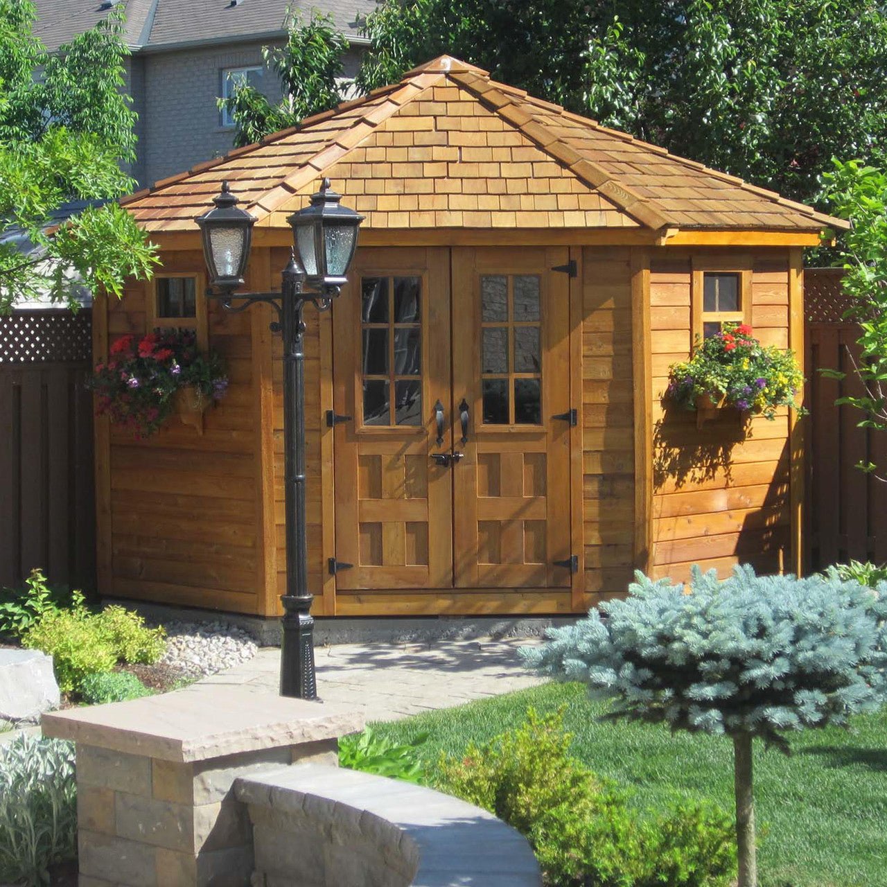 9' x 9' Western Red Cedar – Penthouse Shed option3