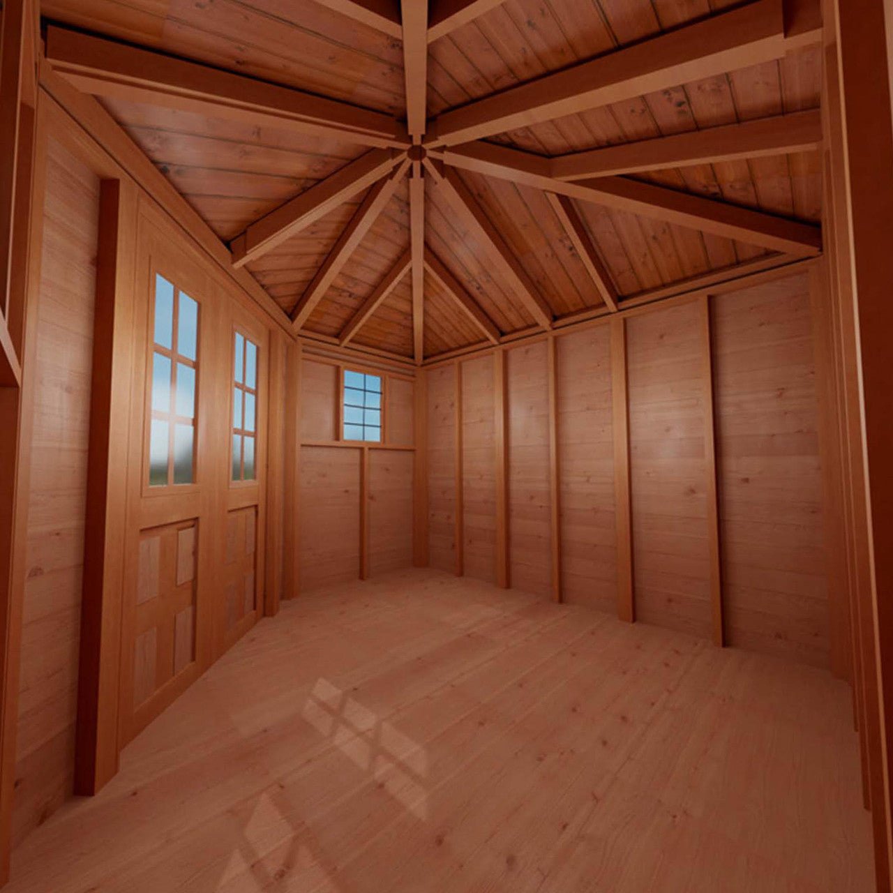 9' x 9' Western Red Cedar – Penthouse Shed option3