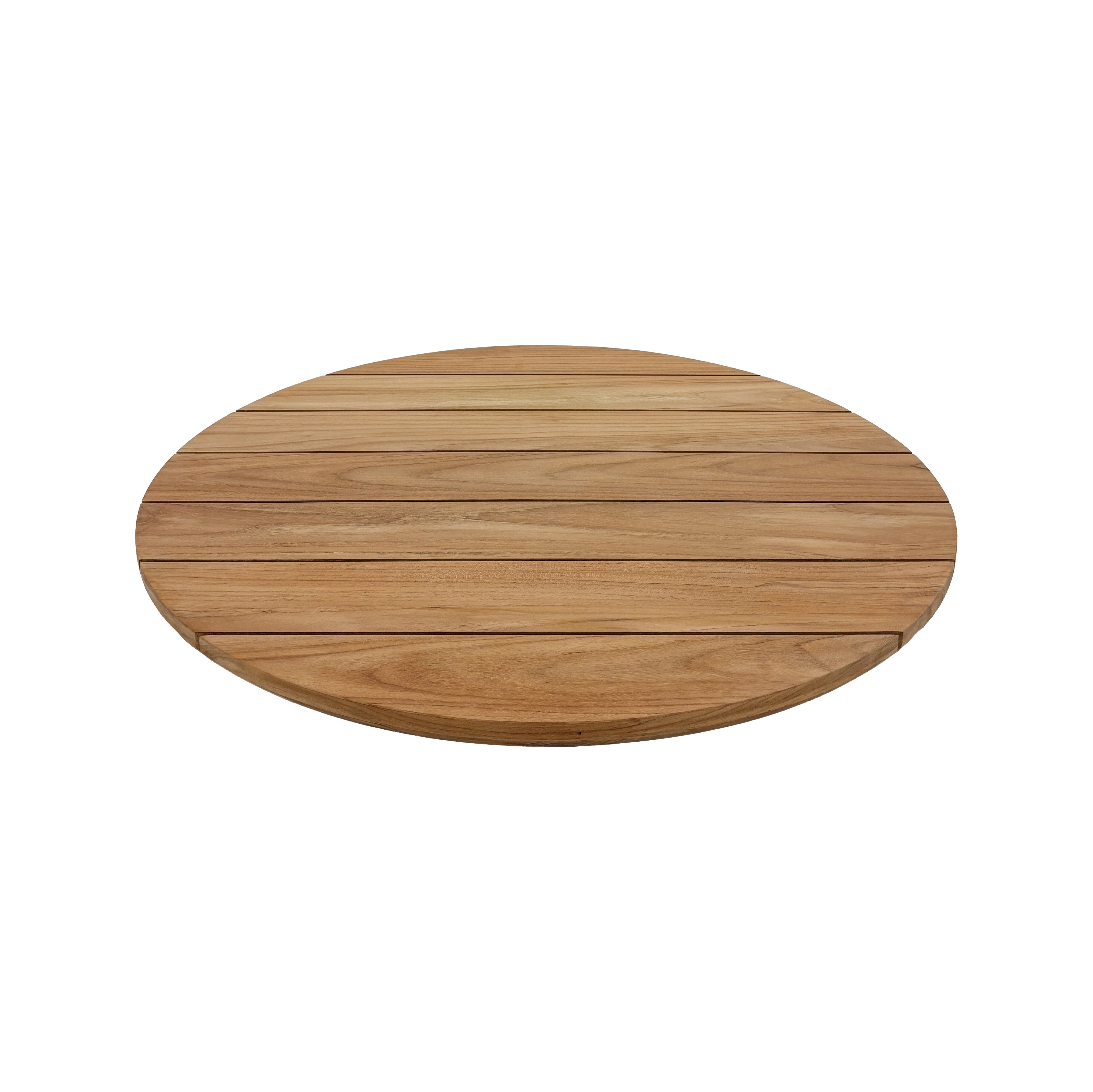 Natural Teak Slatted Lazy Susan - 31" Round