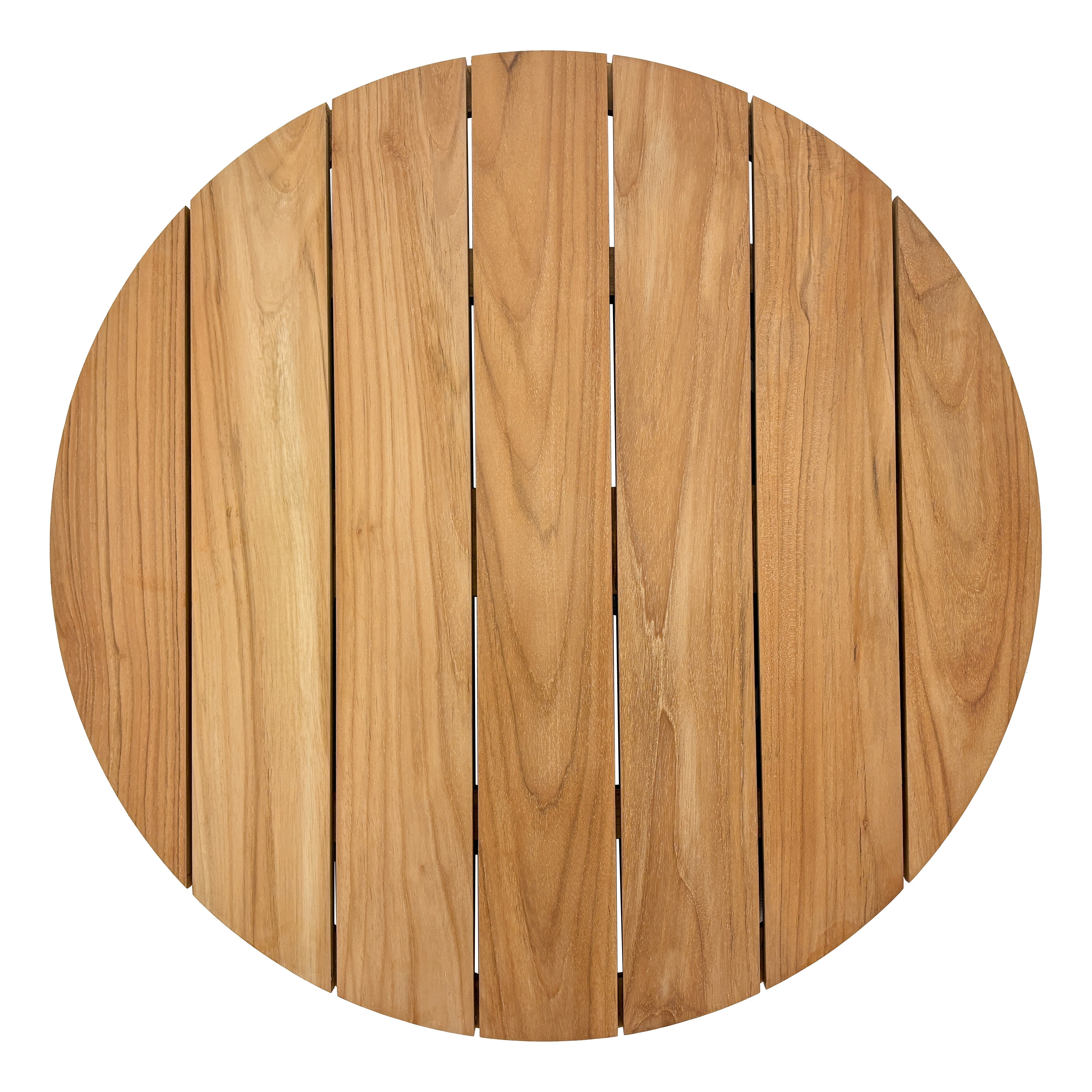Natural Teak Slatted Lazy Susan - 31" Round