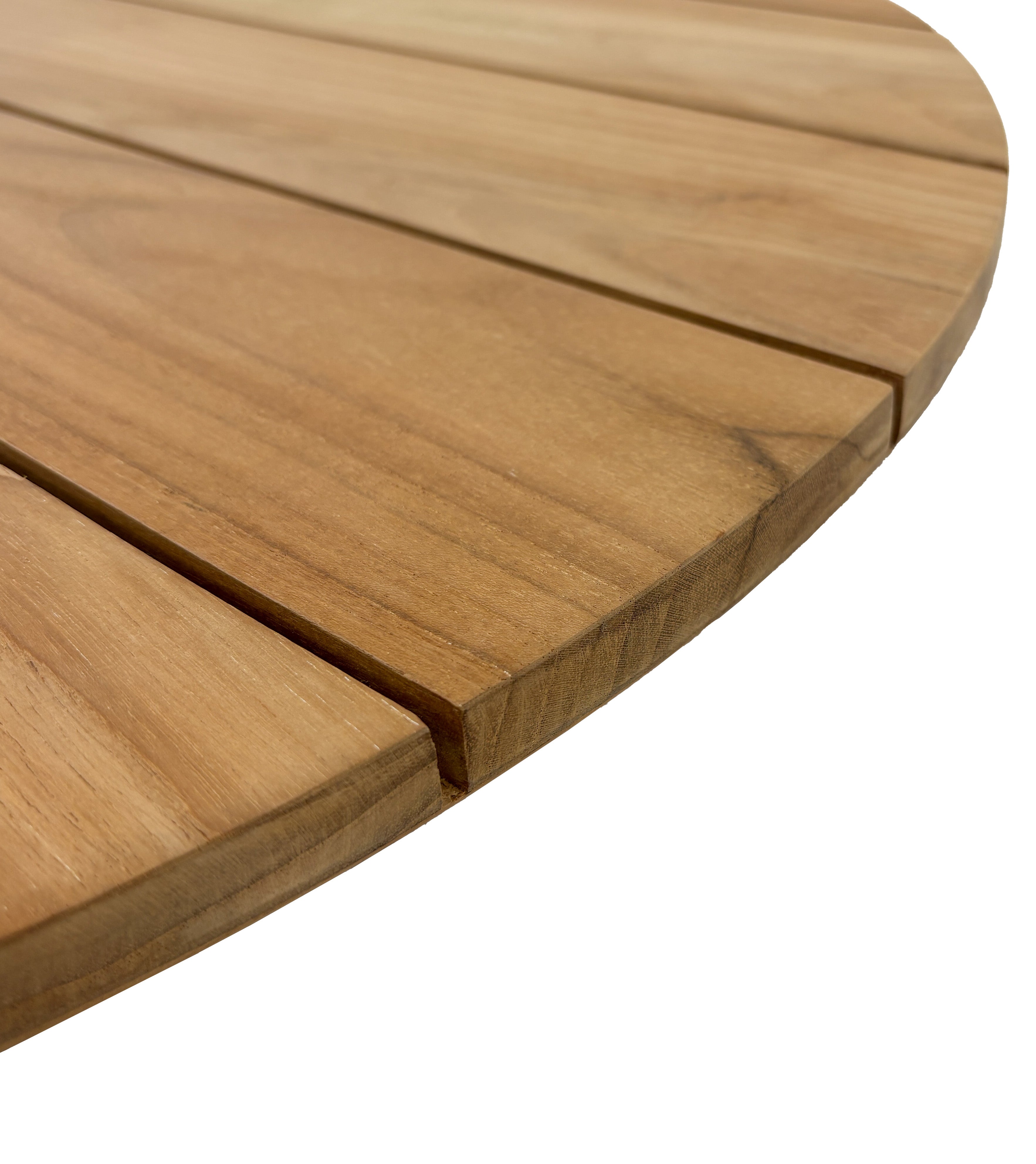 Natural Teak Slatted Lazy Susan - 31" Round