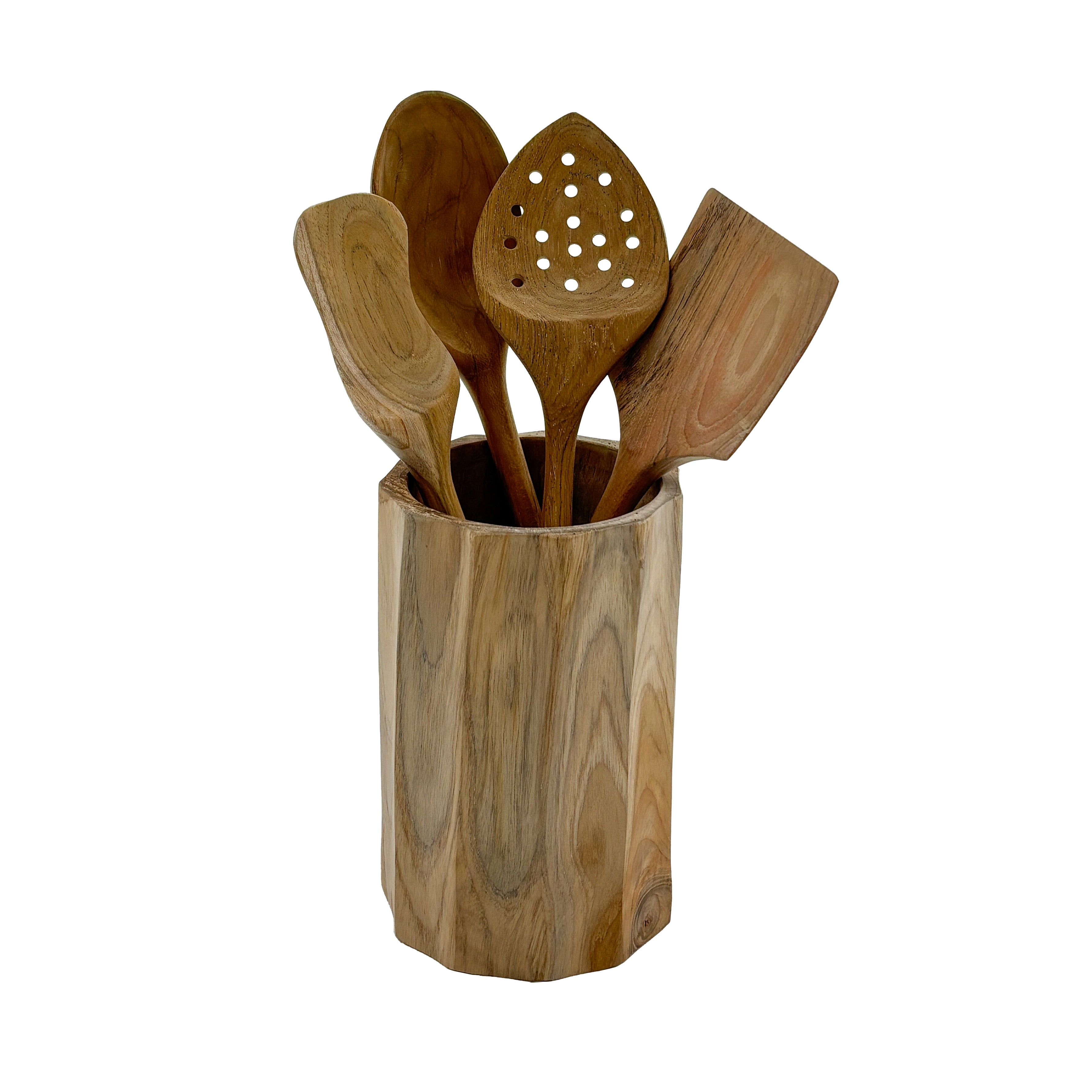 Natural Teak 4-Piece Kitchen Utensil Set