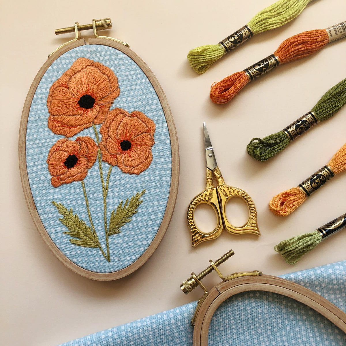 Poppies - Intermediate Embroidery Kit