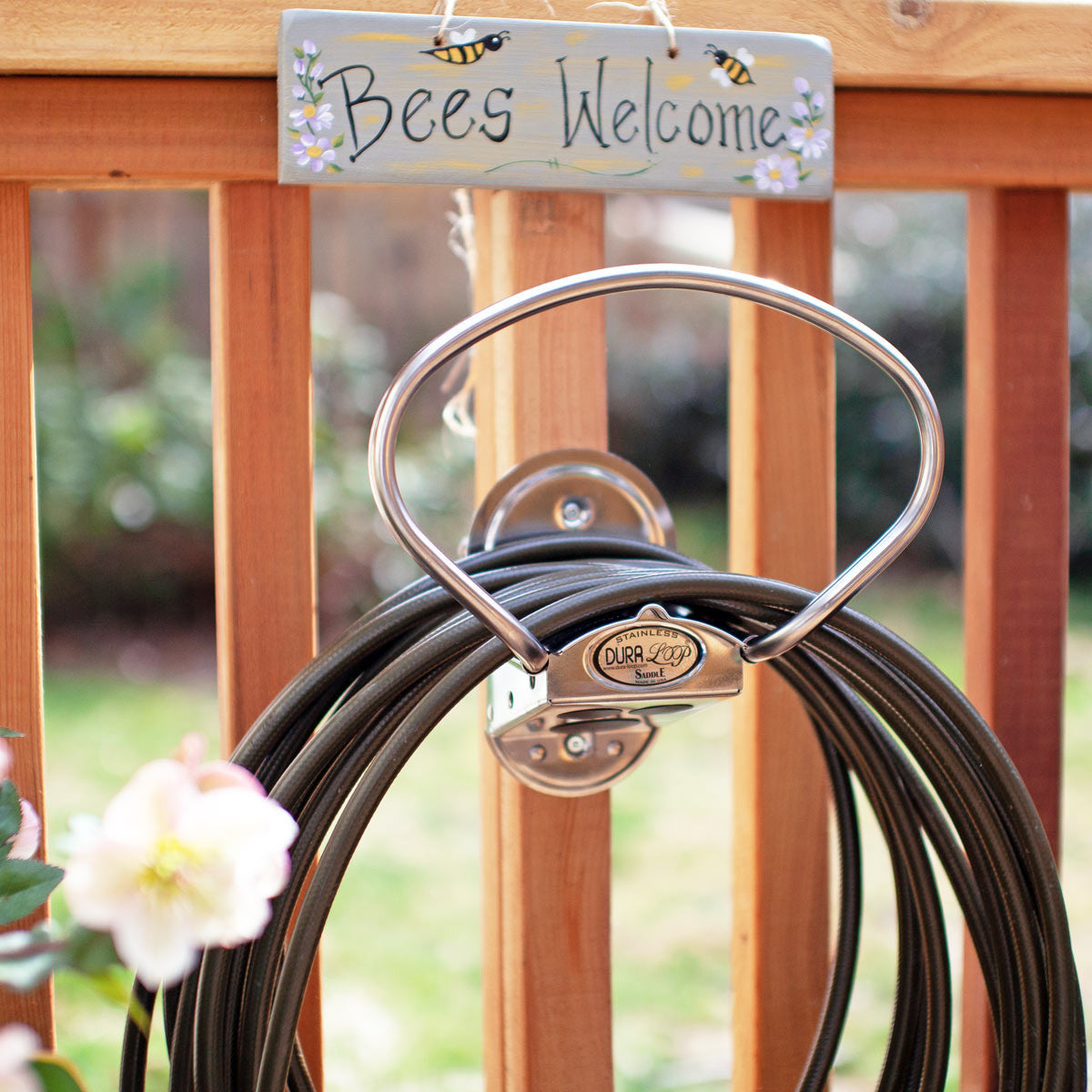 Saddle with 50', slim 7/16" hose 