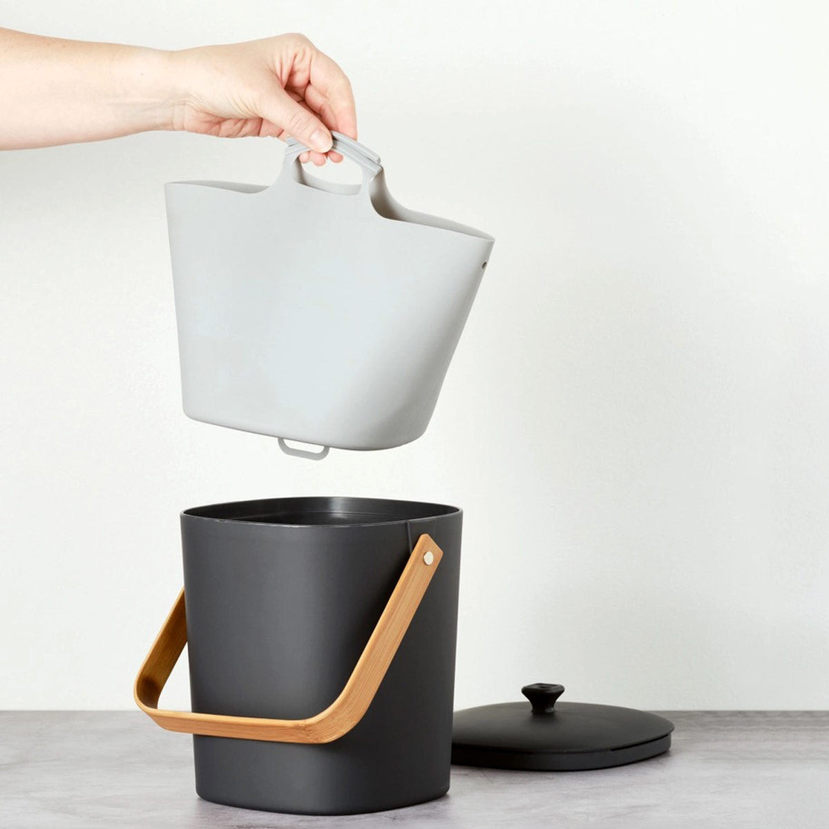 Compost Keeper Fitted Silicone Pail Liner - Square