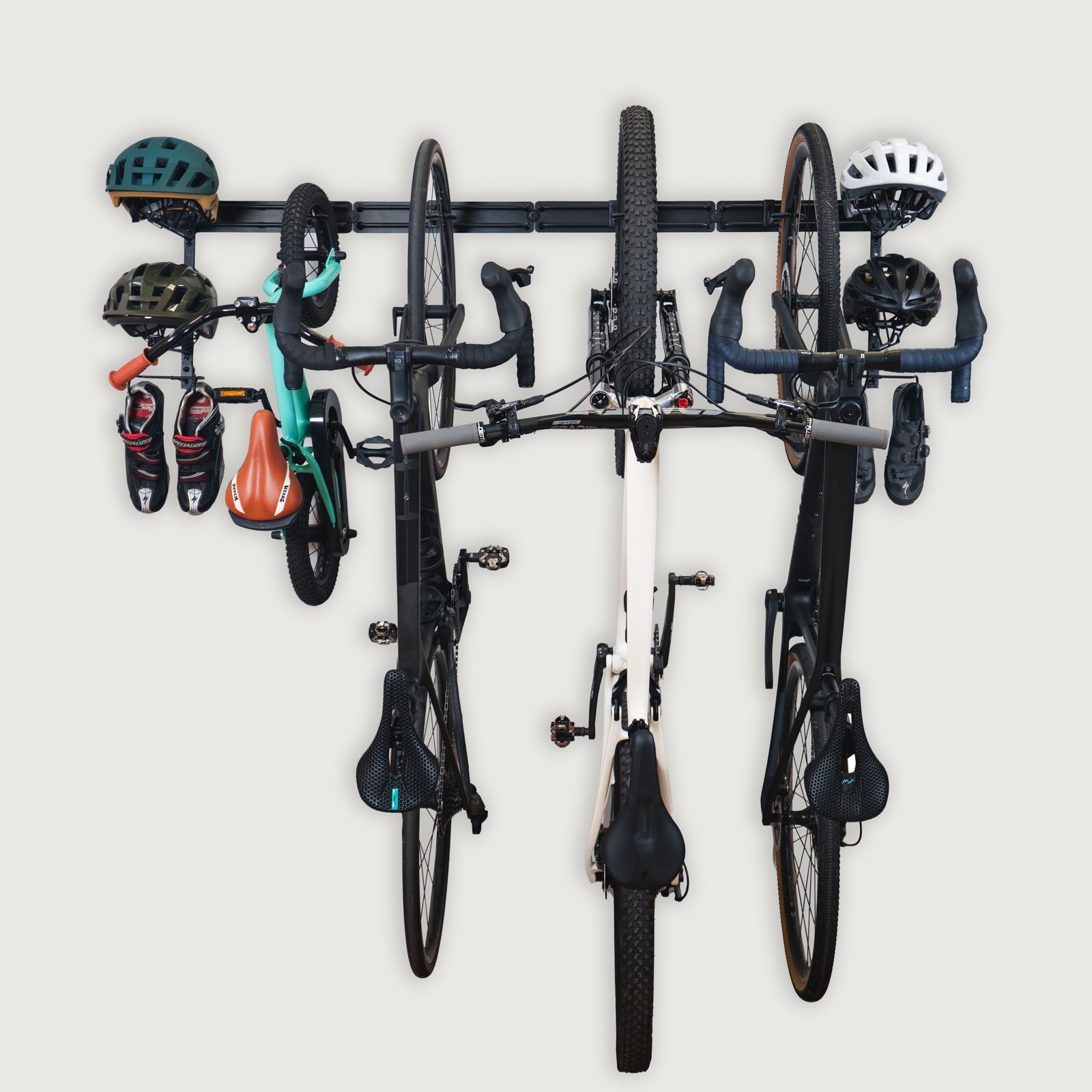 Wall-Mounted BLAT Modular Bike Rack – Four Bike