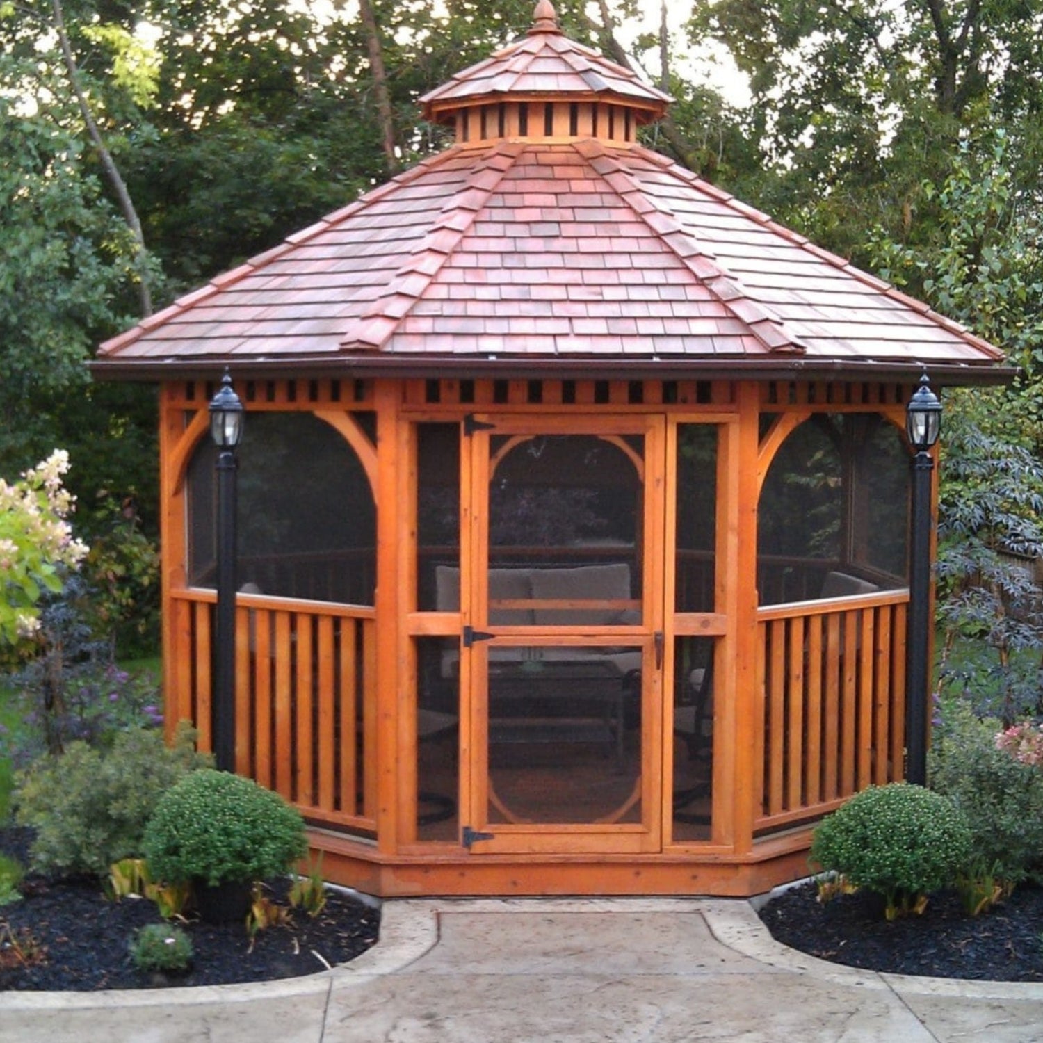 12' Cedar Panelized Octagon Gazebo