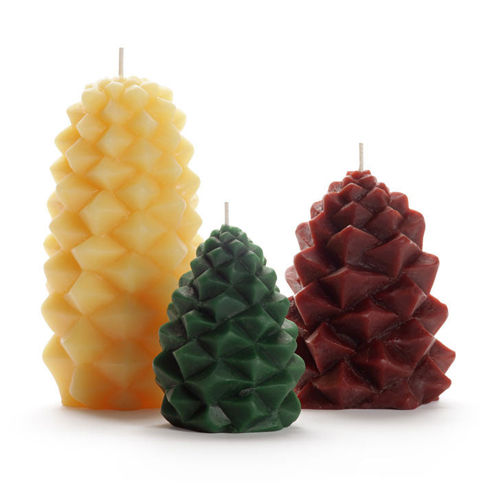 Beeswax Pinecone Candles
