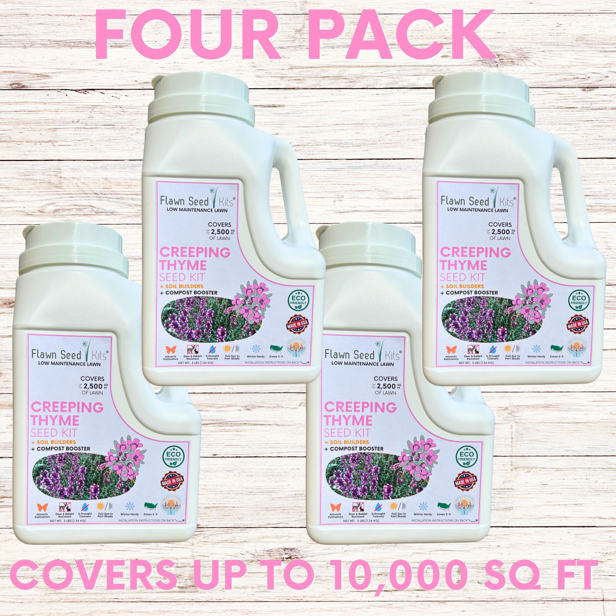 Creeping Thyme Flowering Lawn & Groundcover - Seed Kit