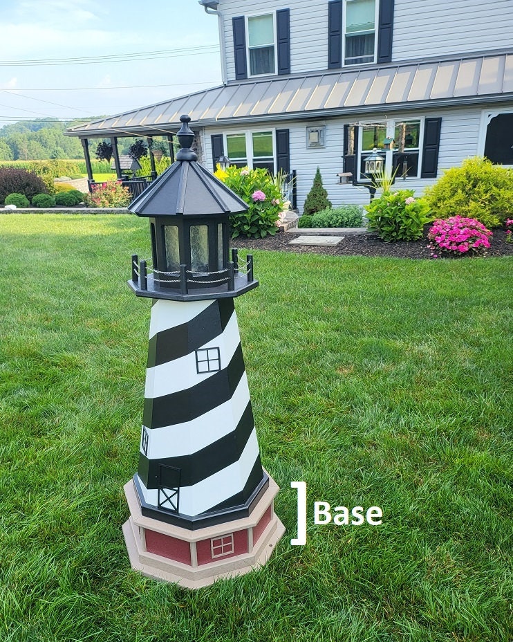 Decorative Outdoor Solar Lighthouse – Cape Hatteras Lawn Ornament