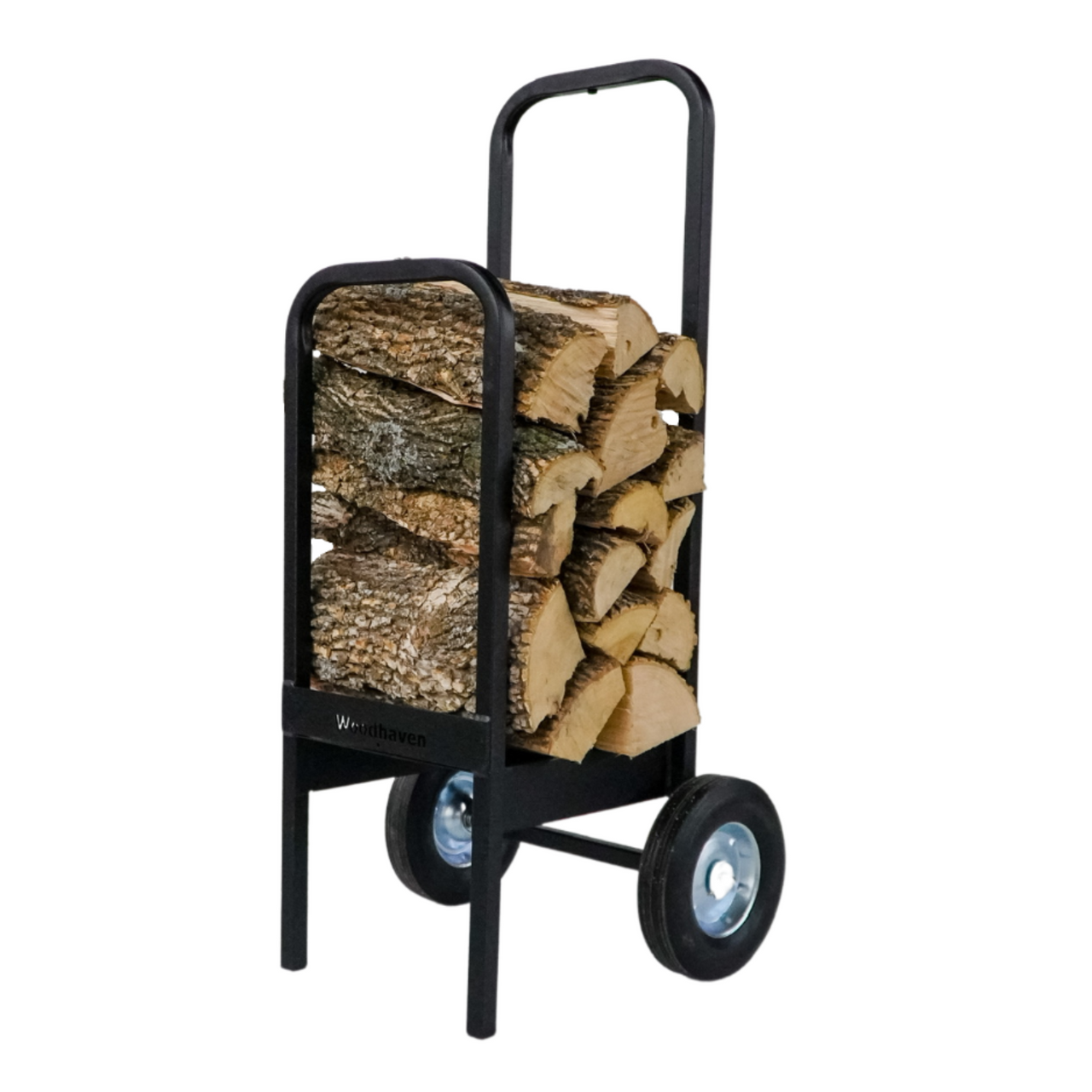 Heavy-Duty Steel Firewood Cart - 300 Lb Capacity