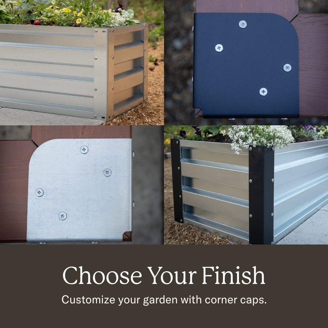 3.5' x 7' Galvanized Steel Raised Garden Bed Kit