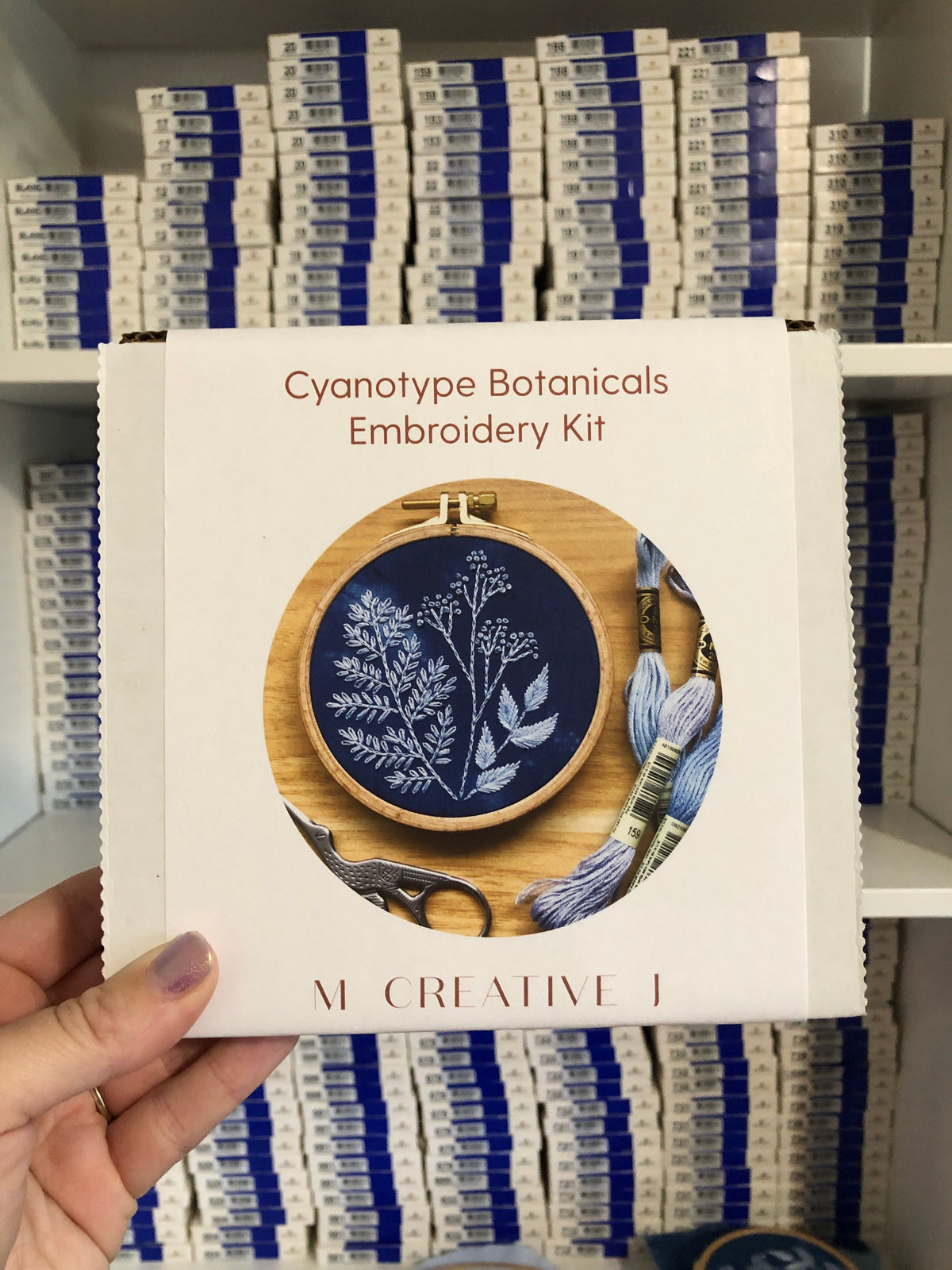 Cyanotype Botanicals - Beginner Embroidery Kit